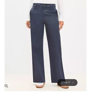 LOFT Monroe Wide Leg Pant Size 0 Coastal Grey